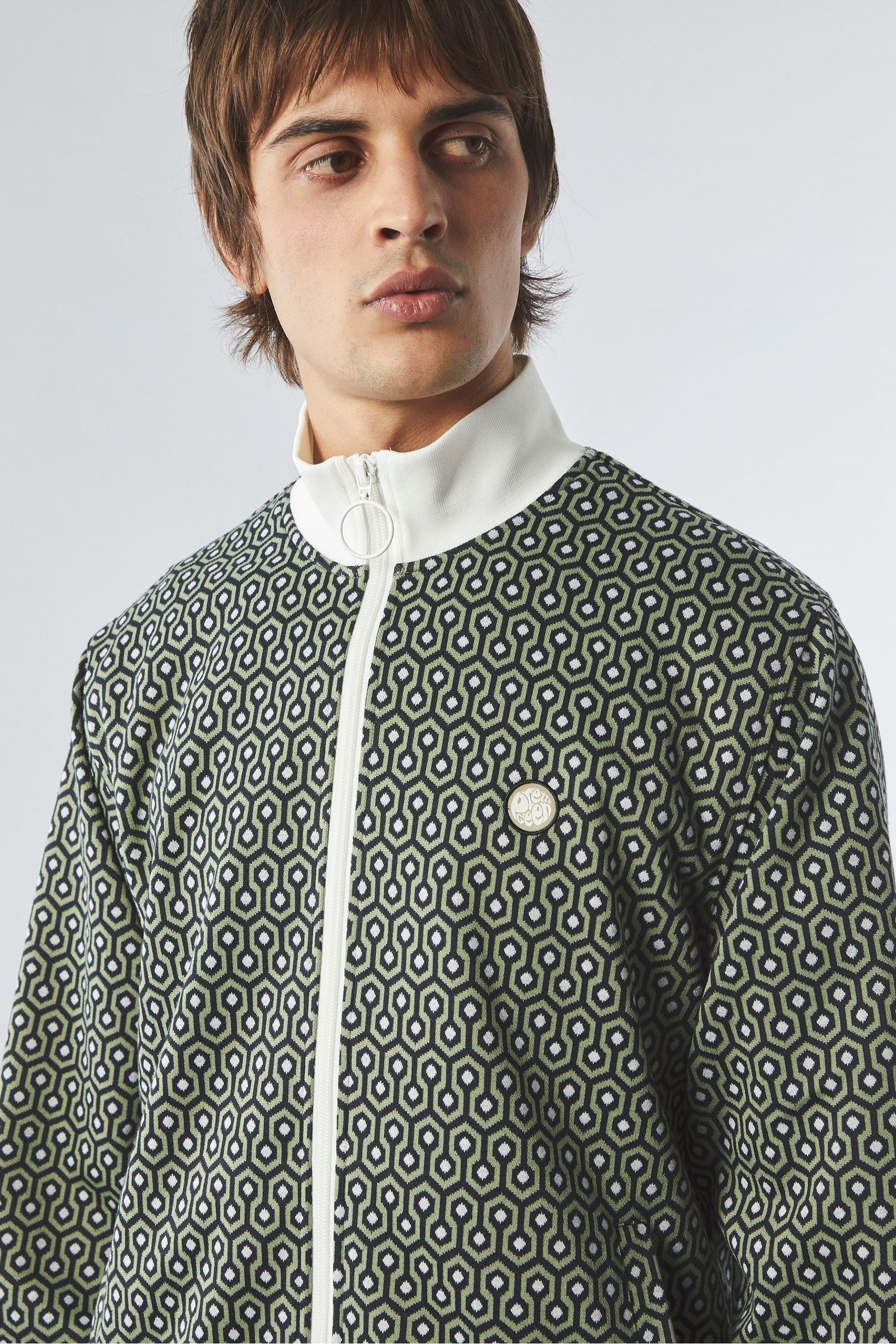 Pretty green zip through track top sales