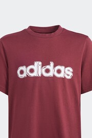 adidas Berry Red Sportswear Table Growth Graphic T-Shirt - Image 4 of 6