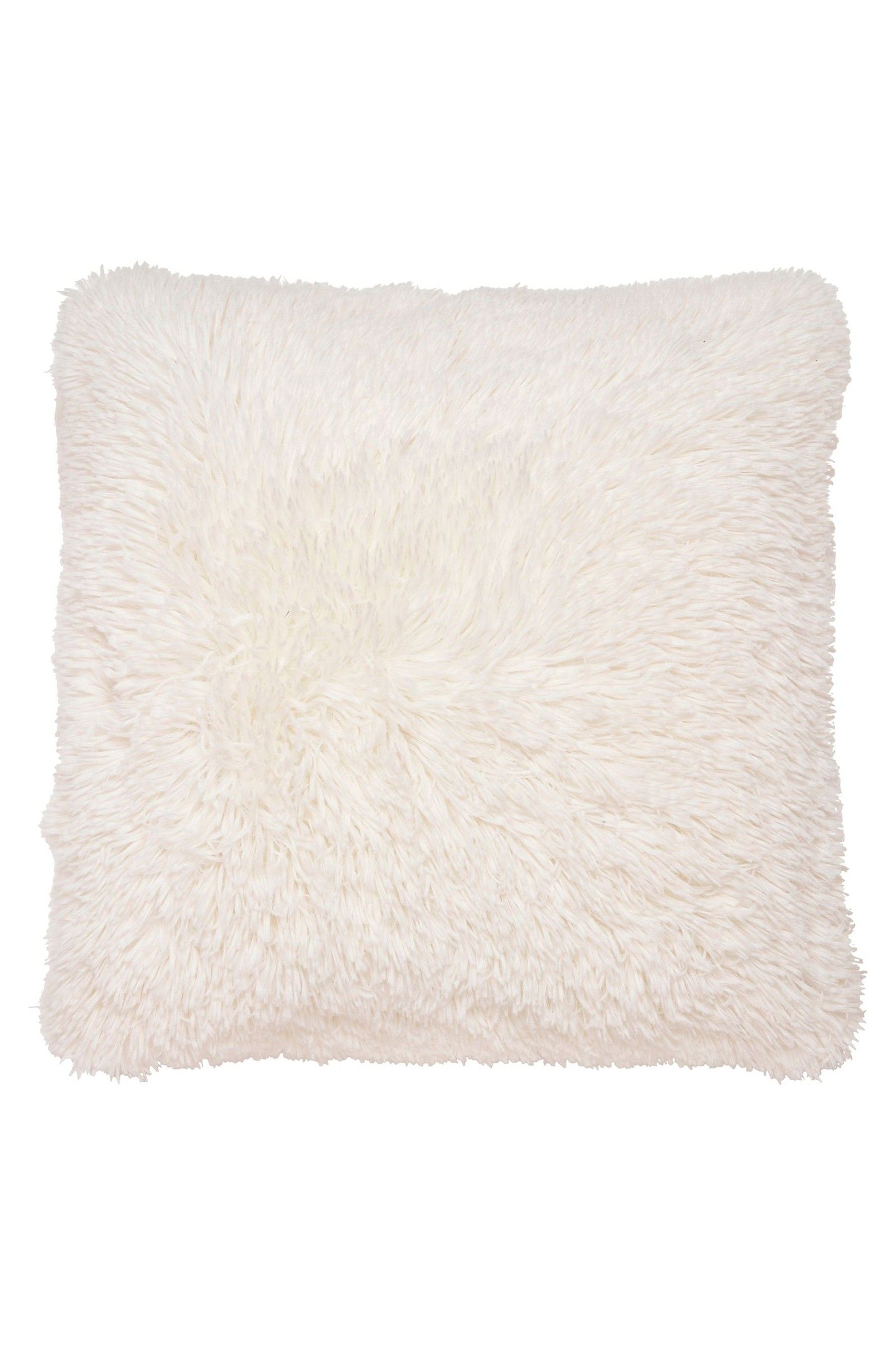 Catherine lansfield metallic faux fur cushion store