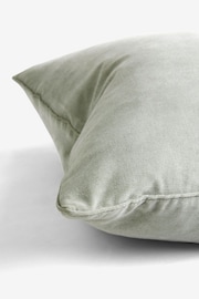 Sage Green 59 x 59cm Soft Velour Cushion - Image 9 of 9