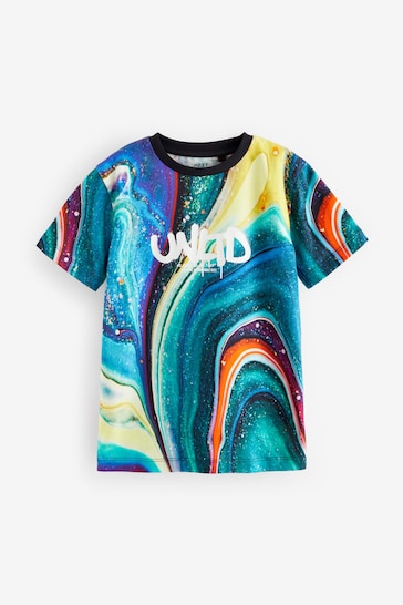Buy Multi Blue All-Over Print Short Sleeve T-Shirt (3-16yrs) from the Next UK online shop