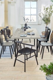 Grey Bronx Oak Effect Rectangle 6 to 8 Seater Extending Dining Table - Image 2 of 8