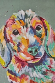 Blue Sausage Dog Canvas Wall Art - Image 3 of 5