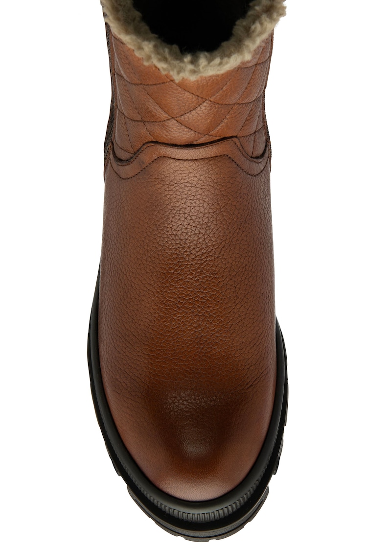 Lotus Brown Leather Zip-Up Ankle Boots - Image 4 of 4