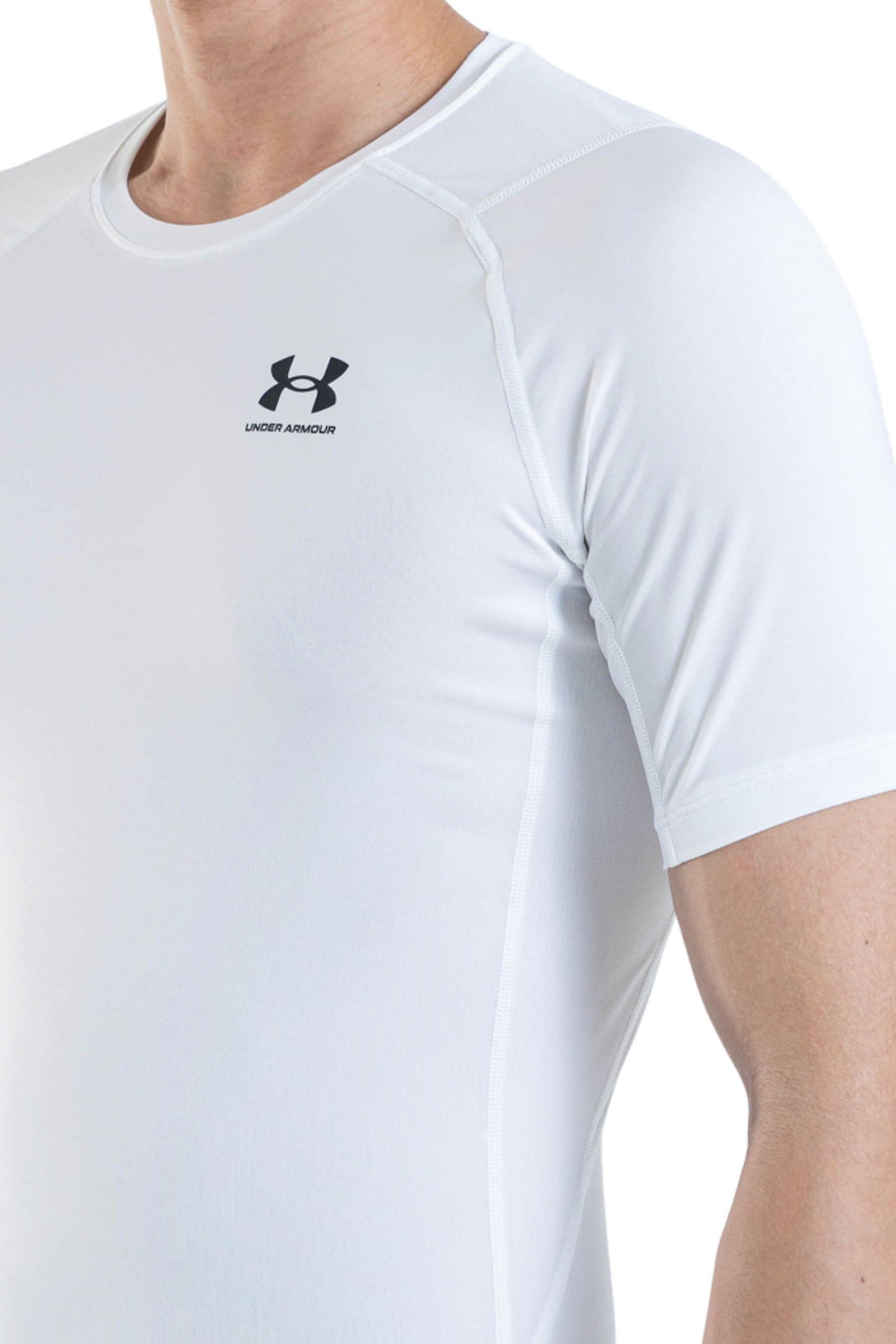 Buy Under Armour White Black HeatGear Base Layer T Shirt from Next Germany