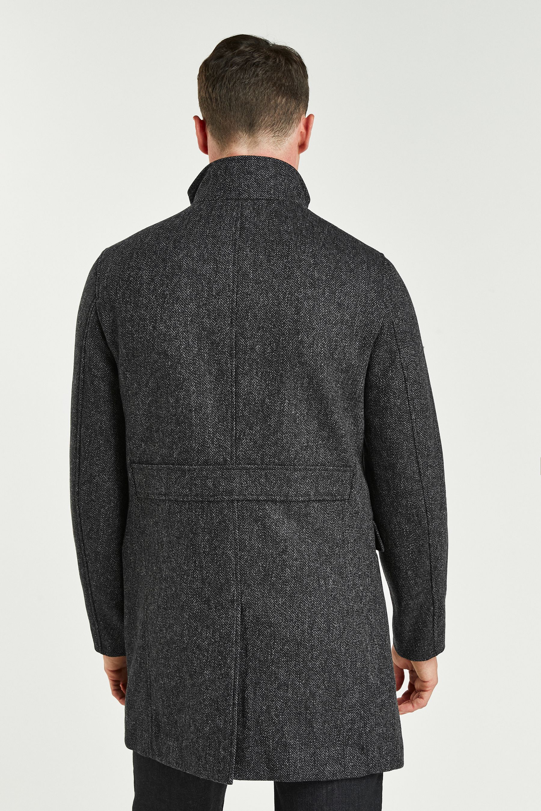Charcoal wool mix coat store