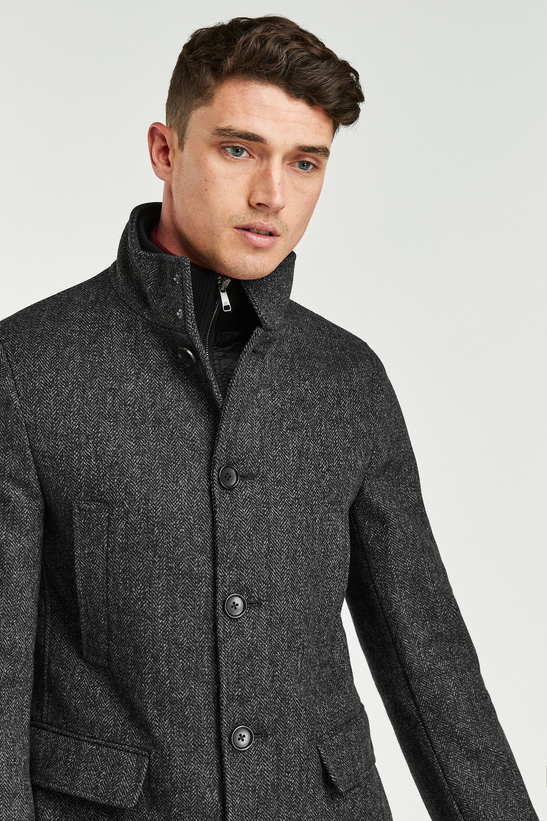 Next funnel neck top coat