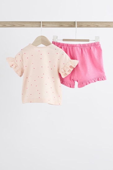 Pink Flamingo Baby Top and Shorts 2 Piece Set