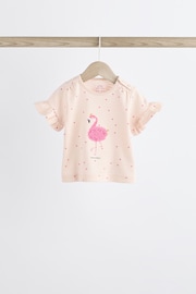 Pink Flamingo Baby Top and Shorts 2 Piece Set - Image 3 of 10