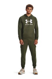 Under Armour Green Rival Fleece Logo Overhead Hoodie - Image 3 of 6