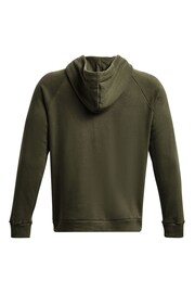 Under Armour Green Rival Fleece Logo Overhead Hoodie - Image 6 of 6