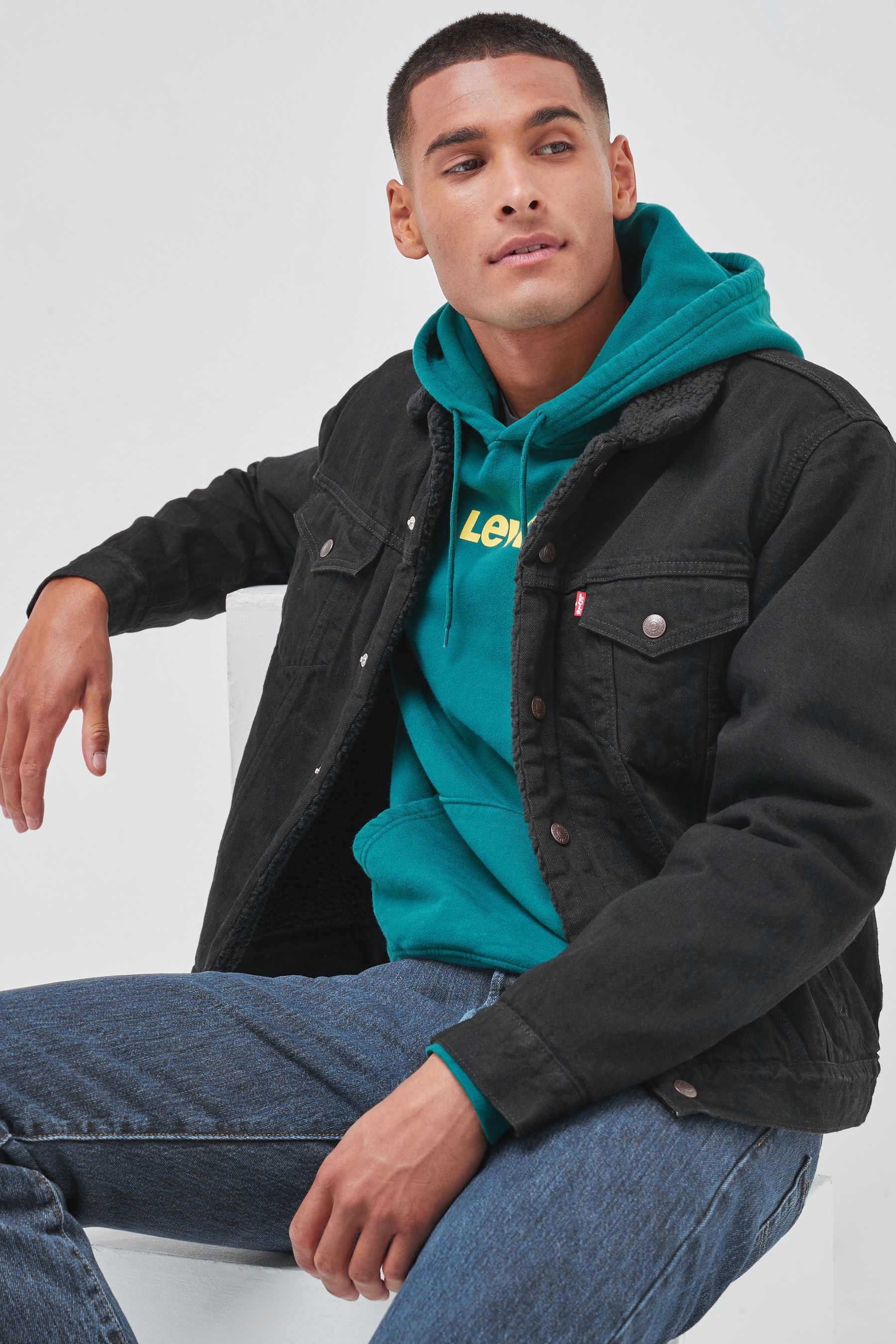 Type 3 Sherpa Trucker Denim Jacket from 
