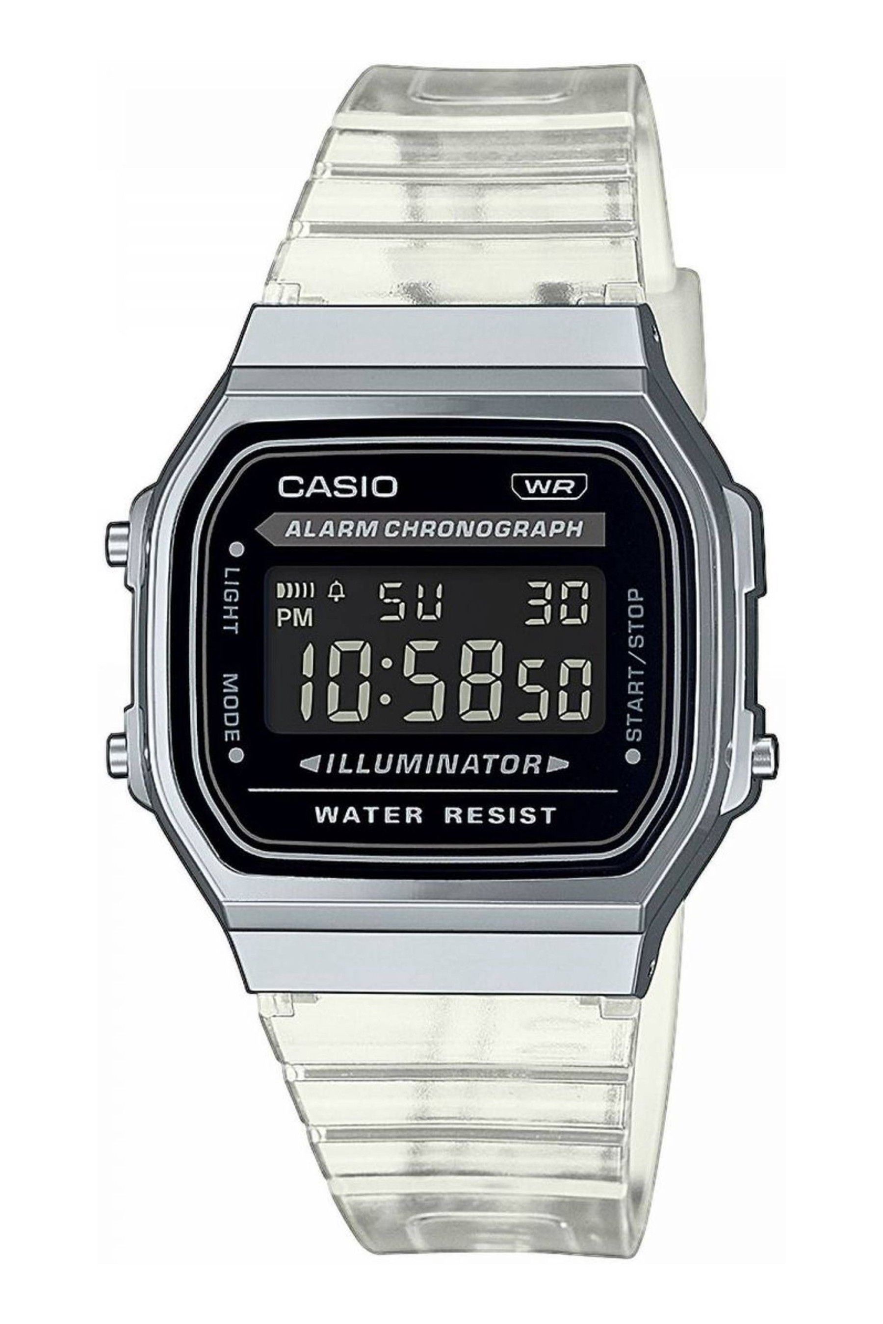 Casio watch clear clearance
