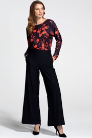 HotSquash Black Luxe-Lounge Wide Leg Crepe Trousers - Image 2 of 4