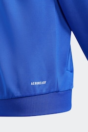 adidas Cornflower Blue Train Essentials AEROREADY 3-Stripes Regular-Fit Full-Zip Jacket - Image 10 of 11