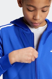 adidas Cornflower Blue Train Essentials AEROREADY 3-Stripes Regular-Fit Full-Zip Jacket - Image 6 of 11