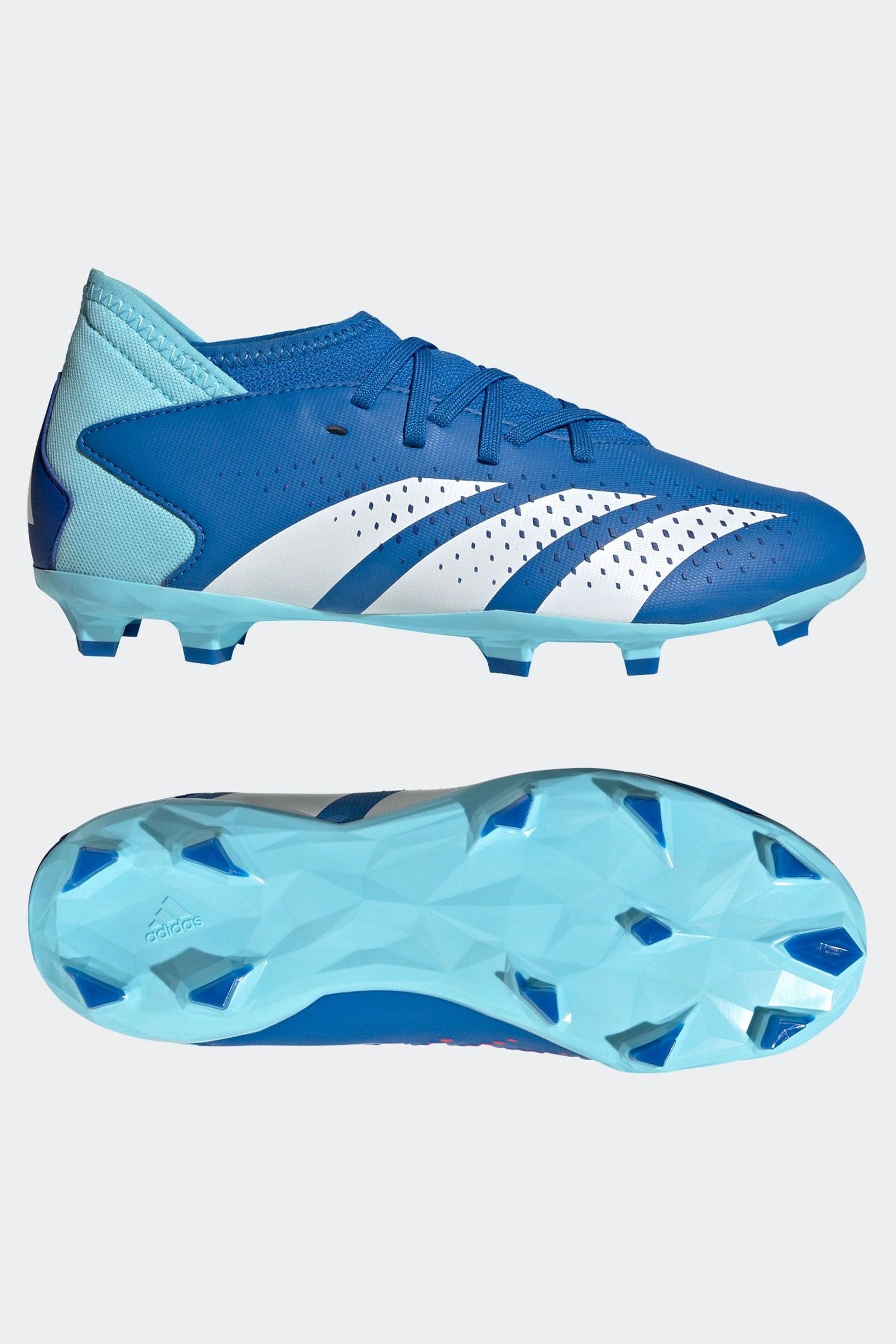 Buy adidas Blue White Football Blue White Sport Kids Predator Accuracy.3 Firm Ground Boots from the Next UK online shop
