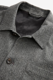 Grey Nova Fides Italian Herringbone Chore Jacket - Image 9 of 10