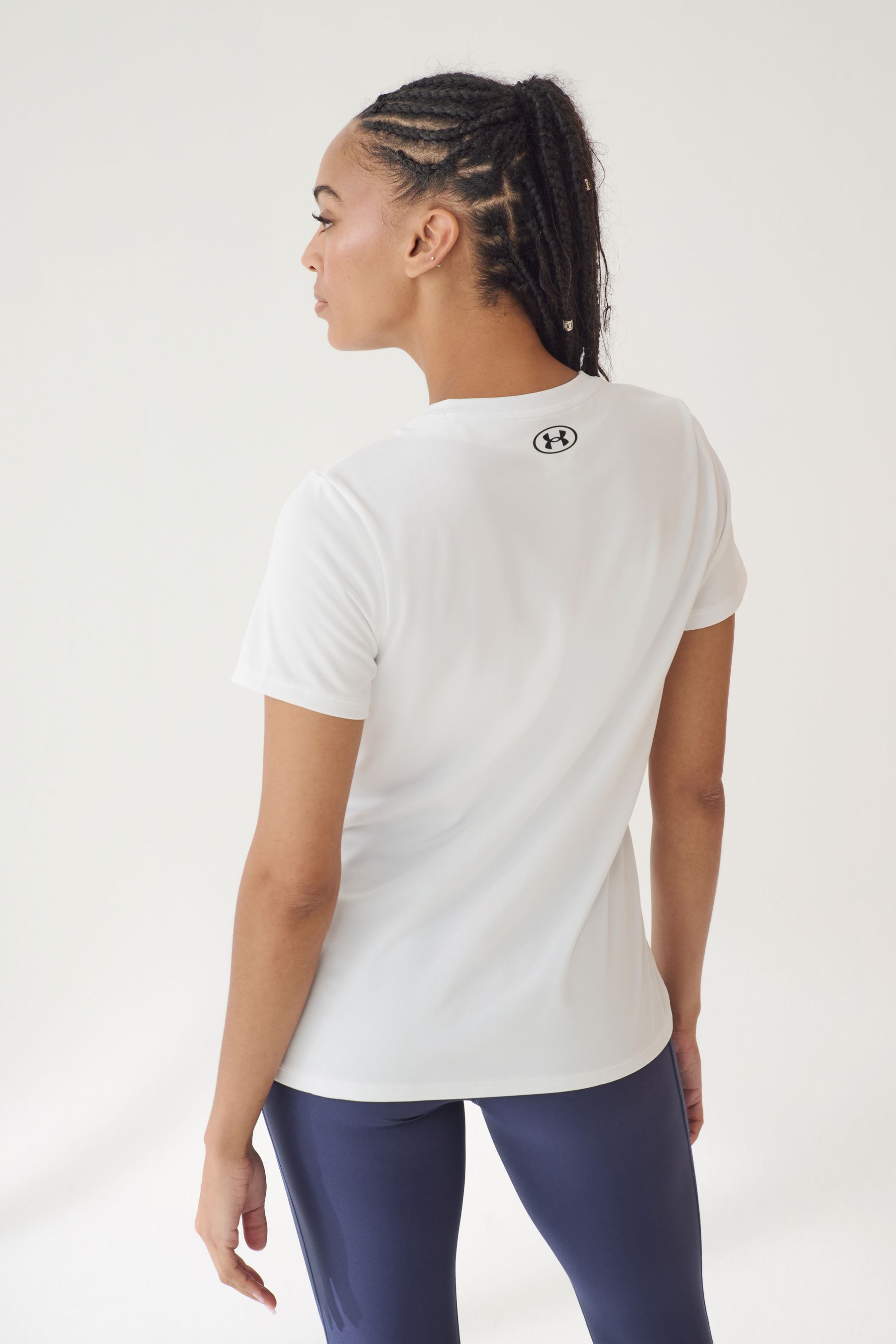 Buy Under Armour White Black V Neck T Shirt from Next Germany