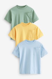 Blue/Yellow Relaxed Fit T-Shirt 3 Pack (3-16yrs) - Image 1 of 6