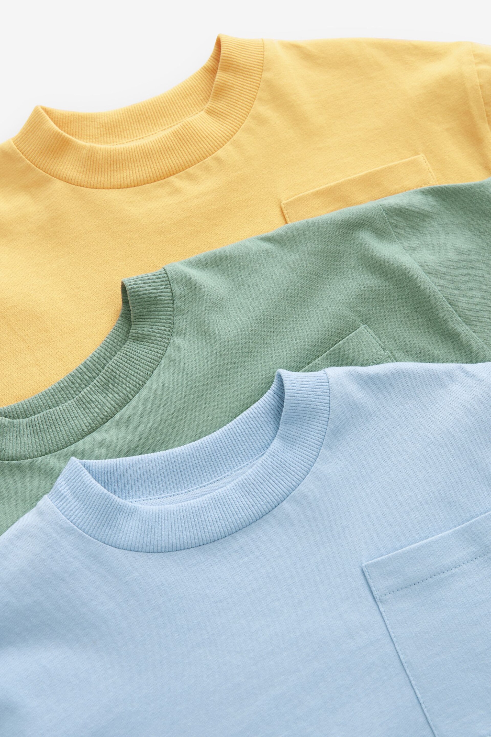 Blue/Yellow Relaxed Fit T-Shirt 3 Pack (3-16yrs) - Image 6 of 6