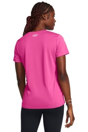Under Armour Bright Pink V-Neck T-Shirt - Image 2 of 4