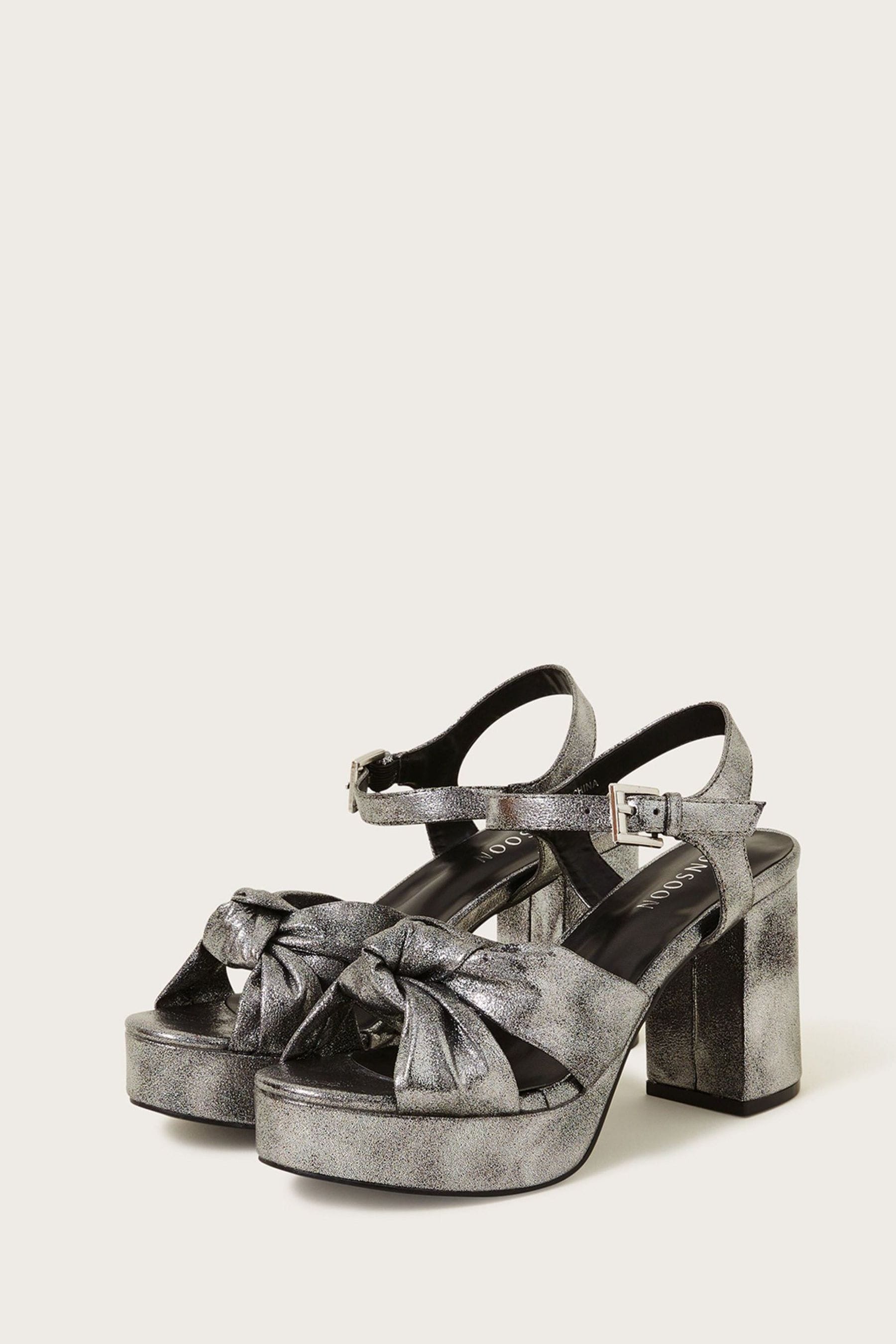 Metallic discount platform heels