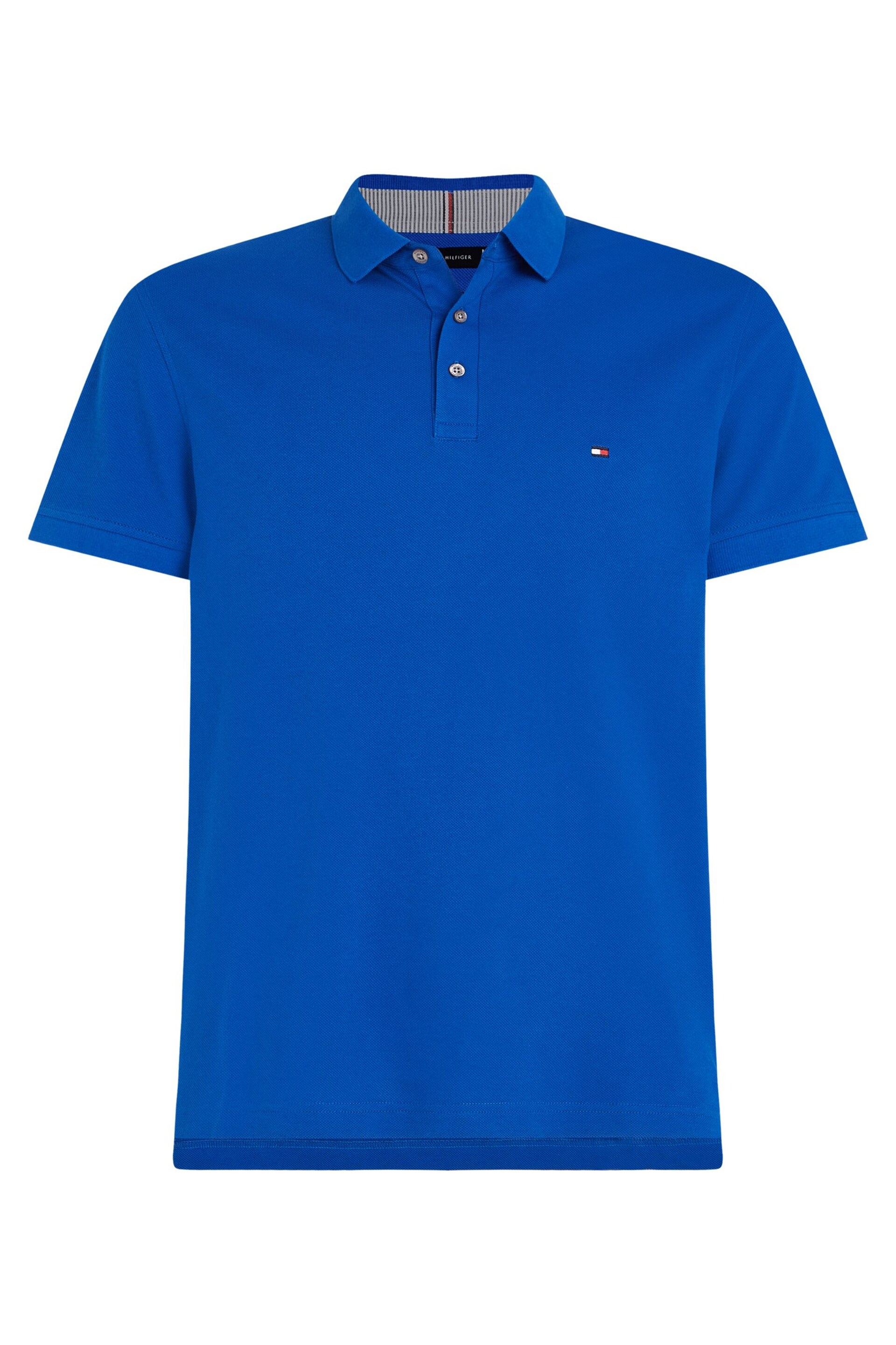 Tommy Hilfiger Slim Fit Blue Polo Shirt - Image 4 of 6