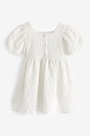 White Textured Party Dress (3mths-8yrs) - Image 4 of 5