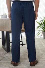 Navy Blue Drawstring Waist Mens Kurta Trousers - Image 2 of 7