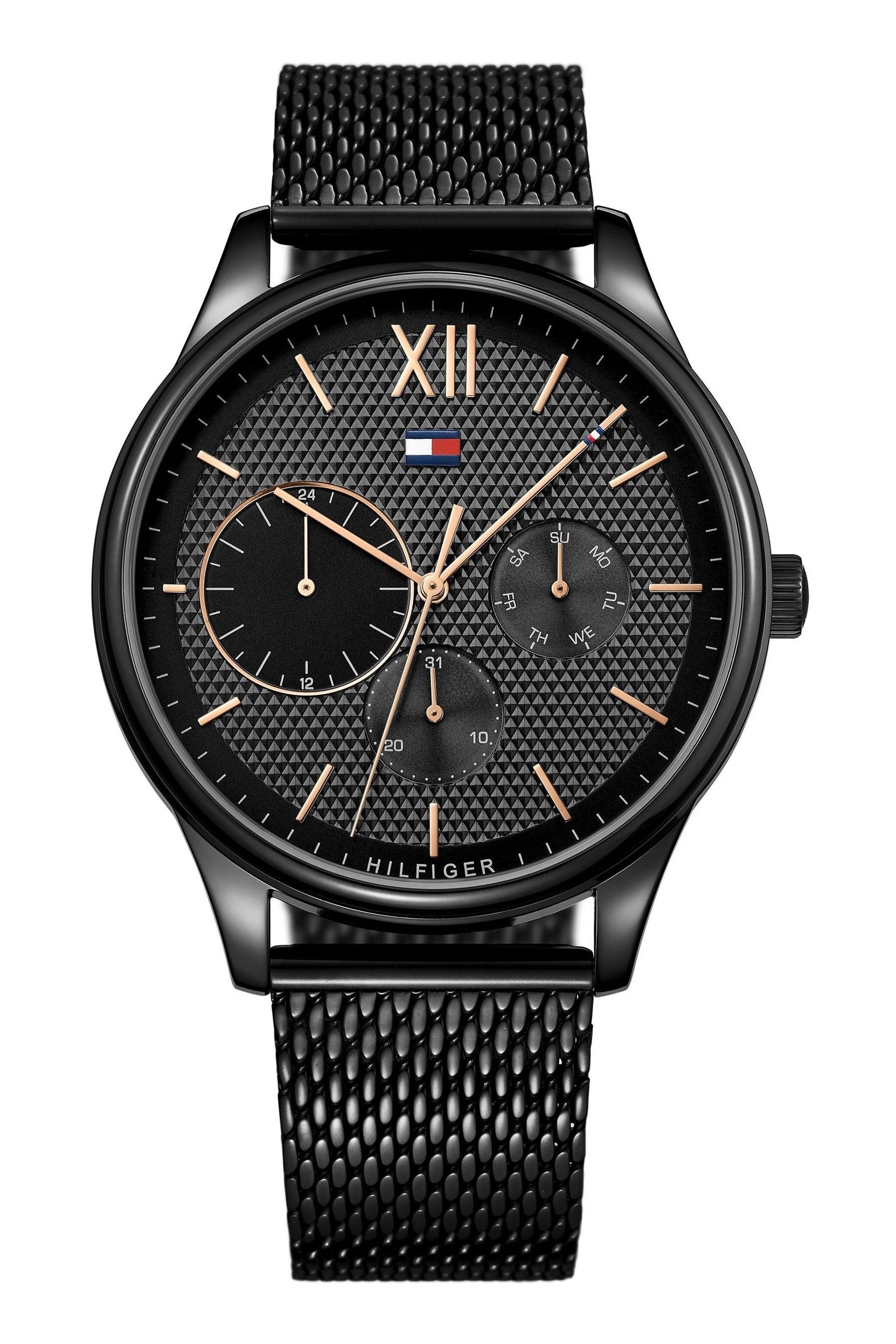 Buy Tommy Hilfiger Watch with Black IP Mesh Bracelet from the Next