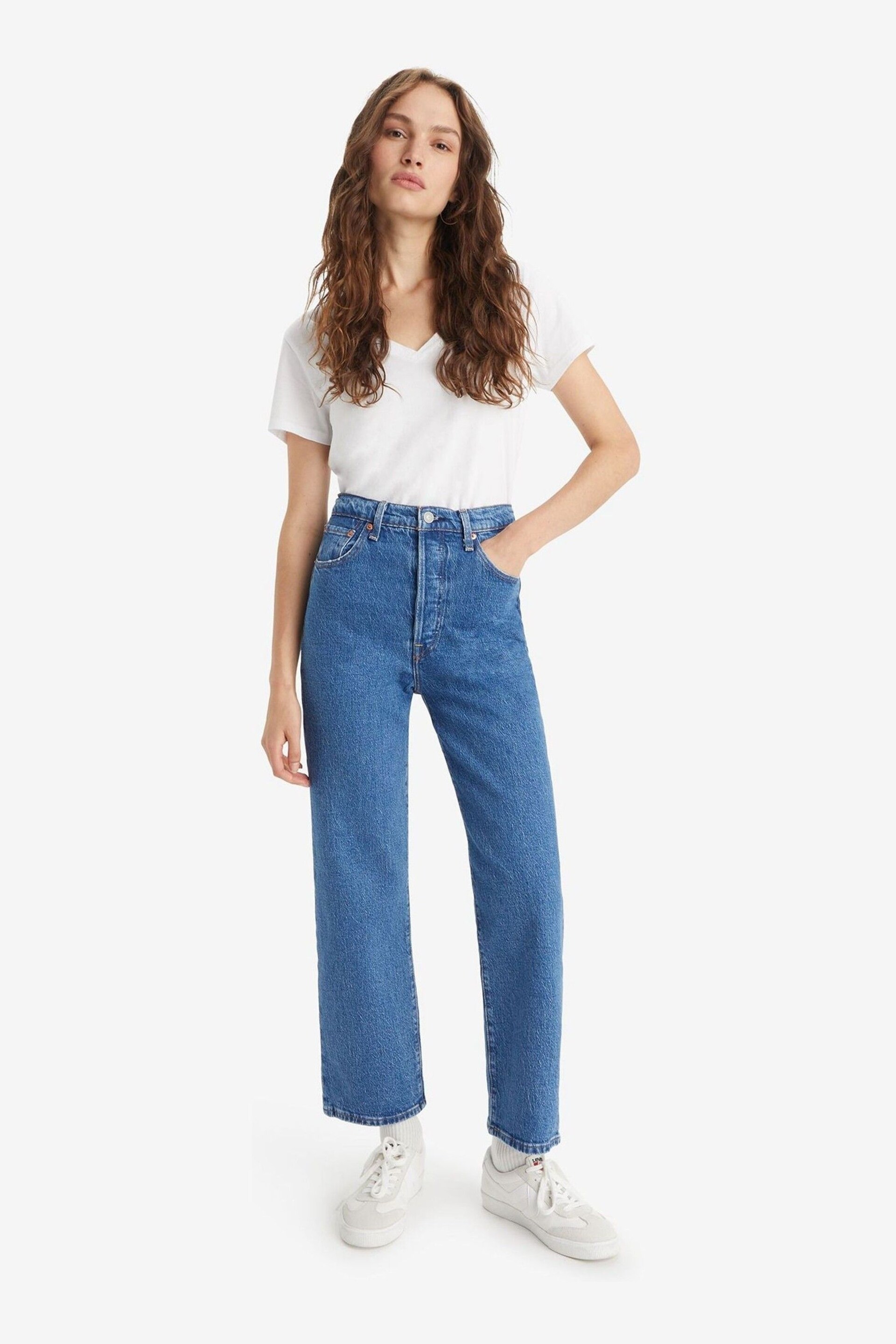 Levi's® Jazz Pop Ribcage Straight Ankle Jeans - Image 4 of 14