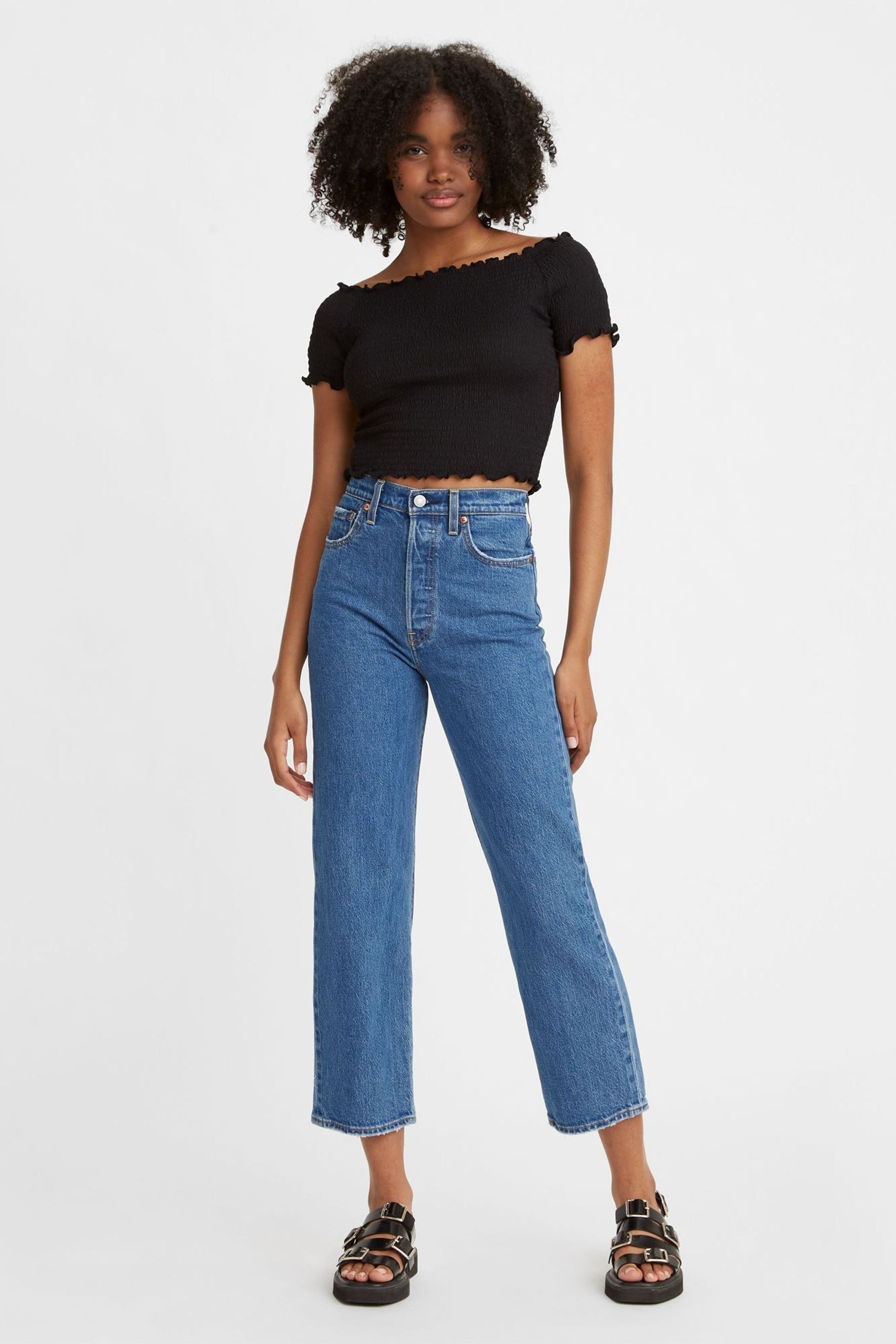 Buy Levi s Jazz Pop Ribcage Straight Ankle Jeans from the Next UK online shop