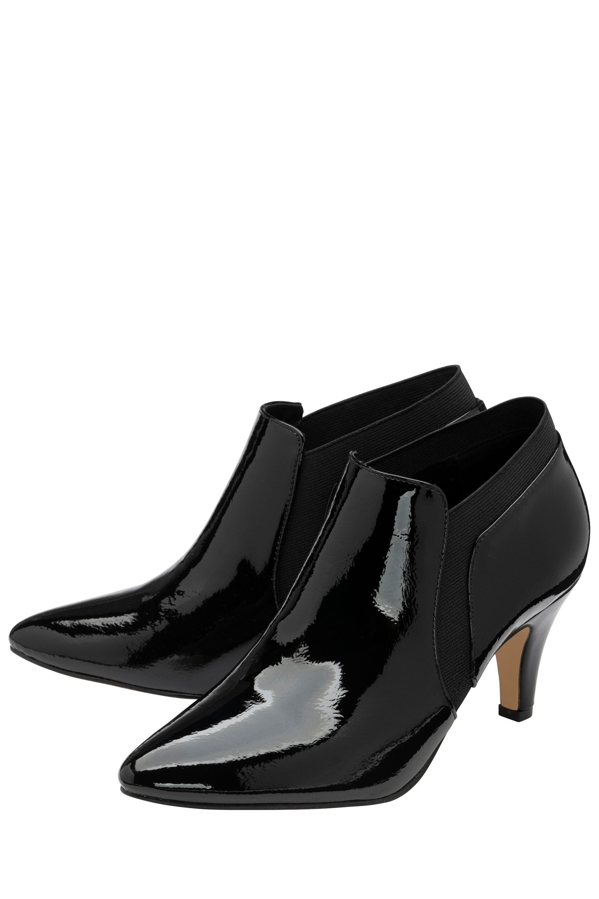 Lotus Black Stiletto-Heel Shoe Boots - Image 2 of 4