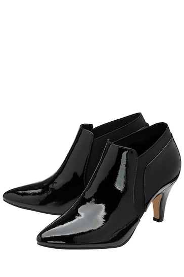 Lotus Black Stiletto-Heel Shoe Boots