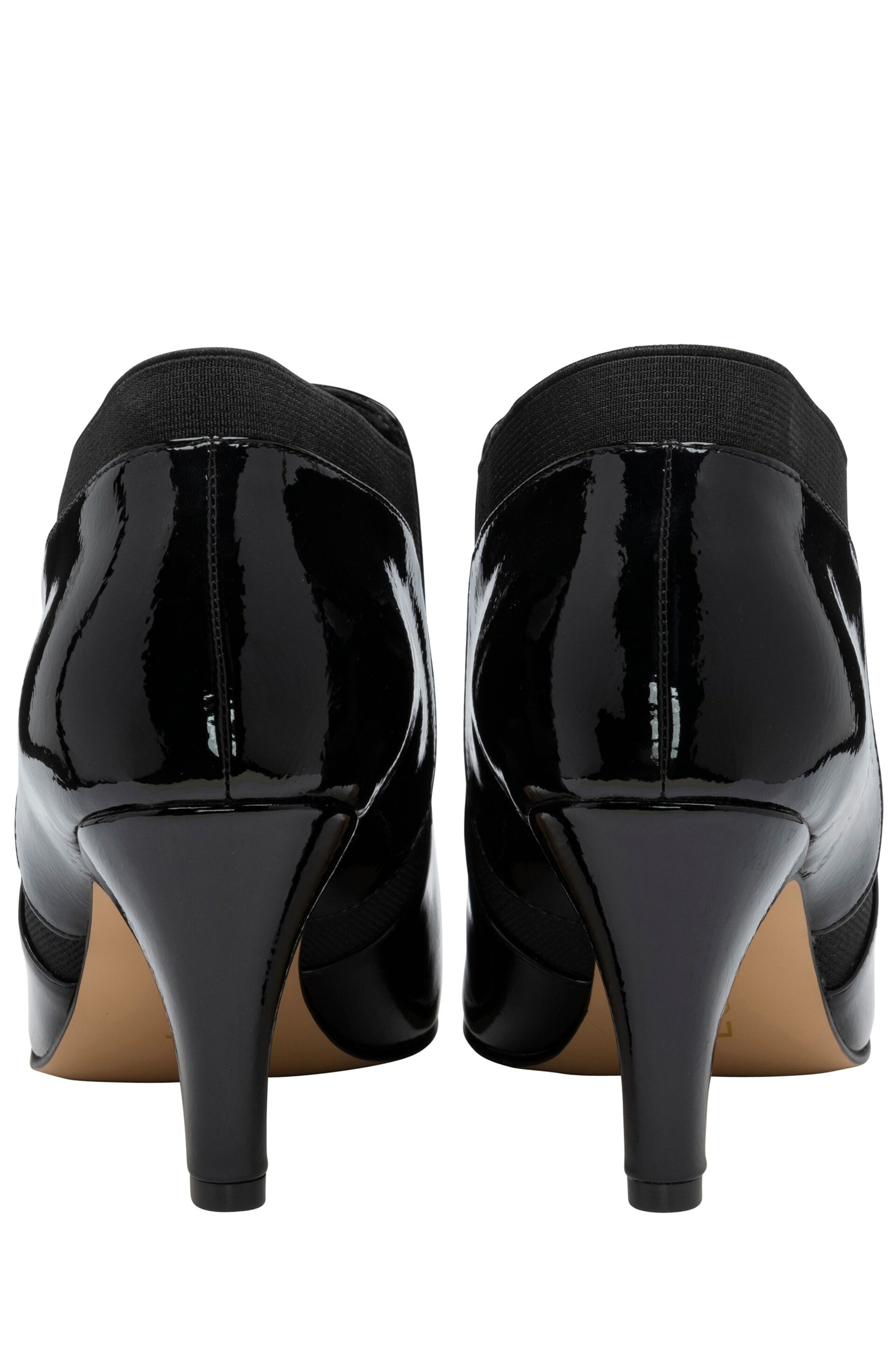 Lotus Black Stiletto-Heel Shoe Boots - Image 3 of 4