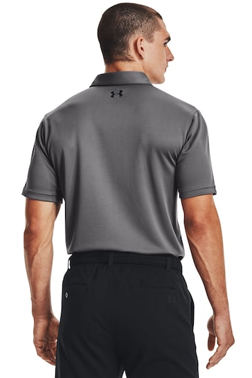 Under Armour Grey/Black Under Armour Grey/Black Golf Tech Polo Shirt