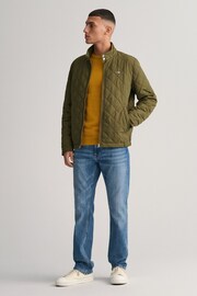GANT Green Quilted Windcheater Jacket - Image 3 of 6