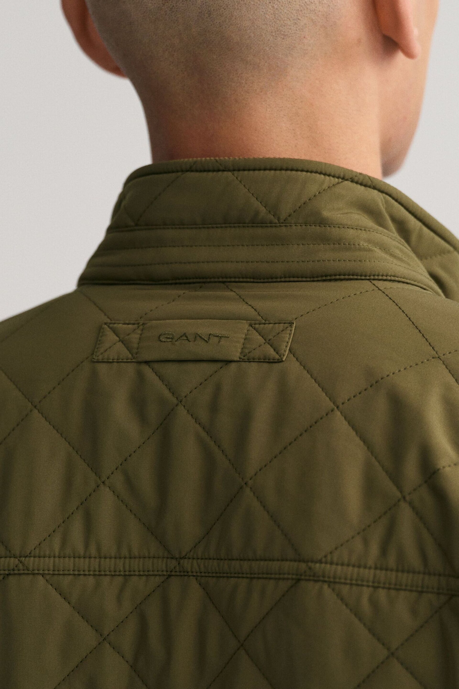 GANT Green Quilted Windcheater Jacket - Image 3 of 6