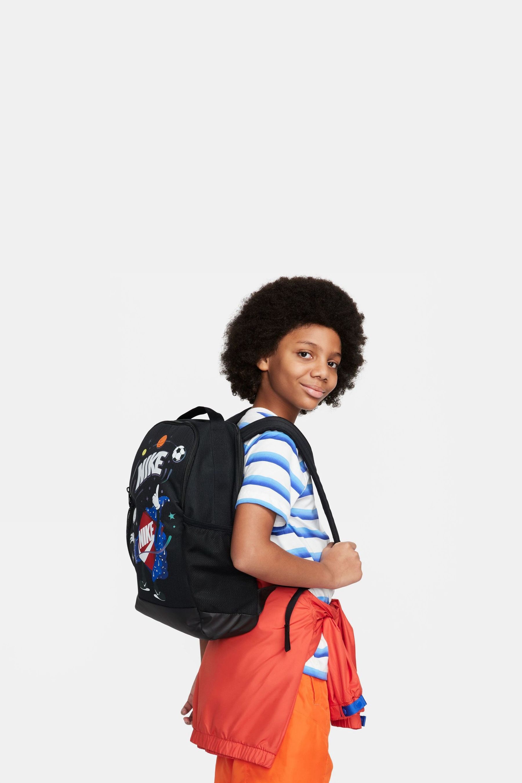 Buy Nike Black Brasilia Kids Backpack from Next Luxembourg