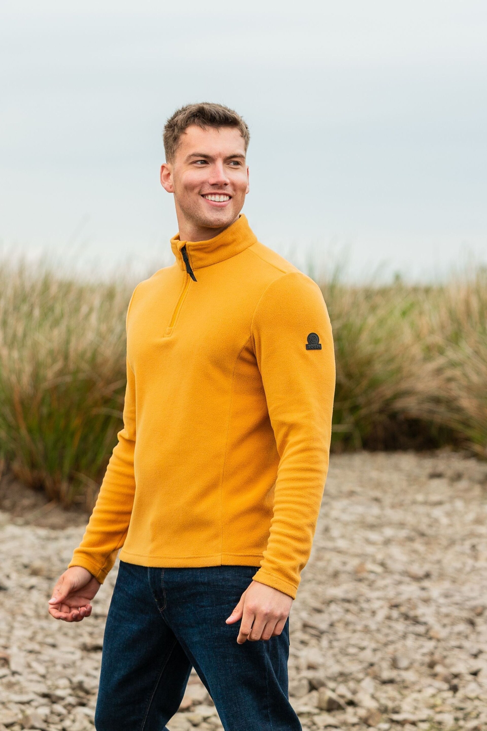 Tog 24 Mustard Yellow Shire Fleece Zip Neck Fleece - Image 2 of 2