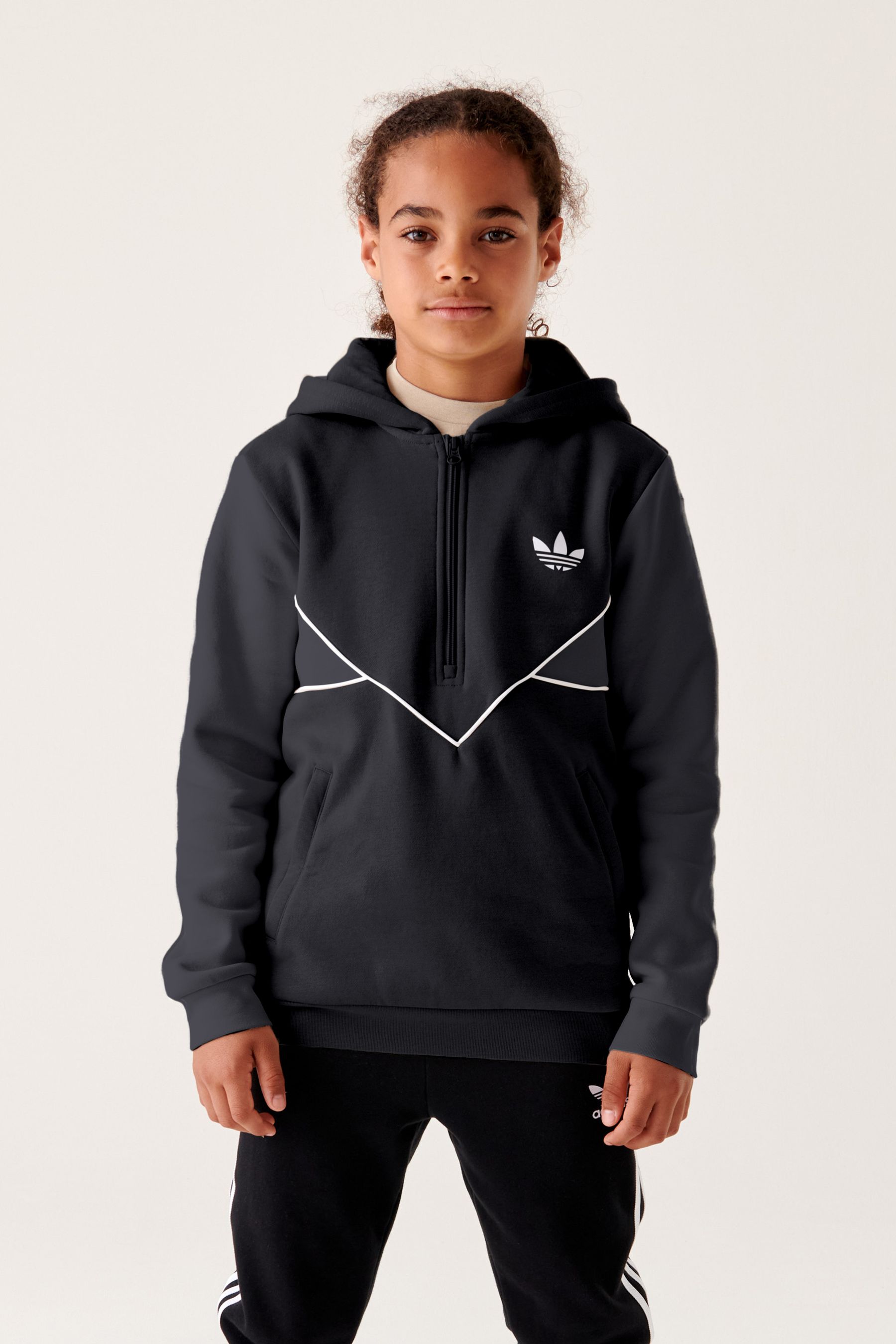 Half zip adidas hoodie clearance