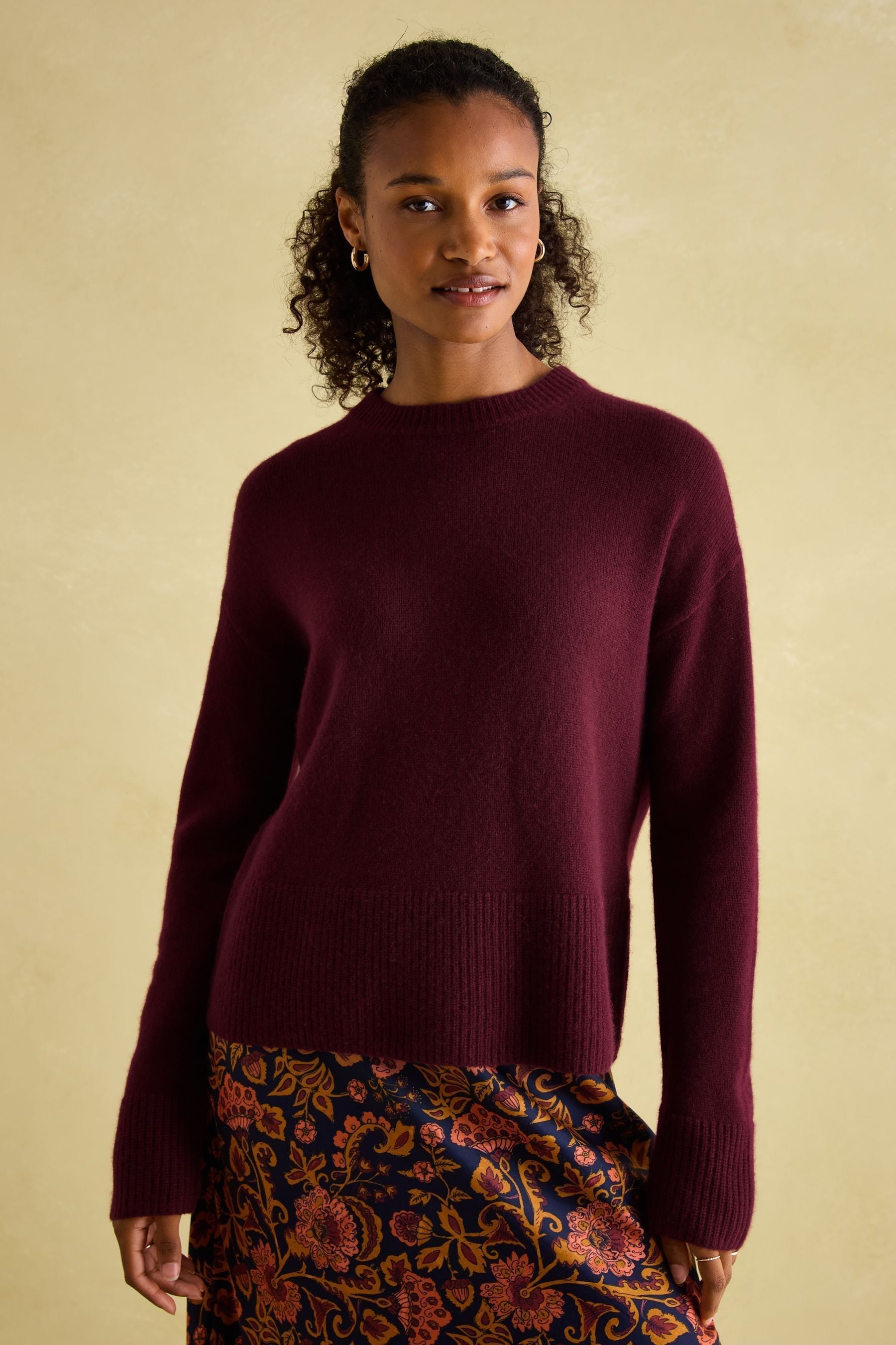 Red cashmere jumper sale