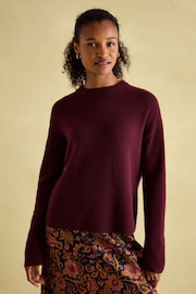 Joules Ivy Red 100% Cashmere Jumper - Image 1 of 7