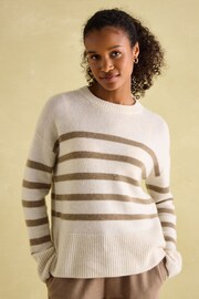 Joules Ivy Tan Brown 100% Cashmere Jumper - Image 1 of 7