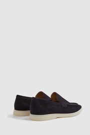 Reiss Navy Kason Suede Slip-On Loafers - Image 4 of 5