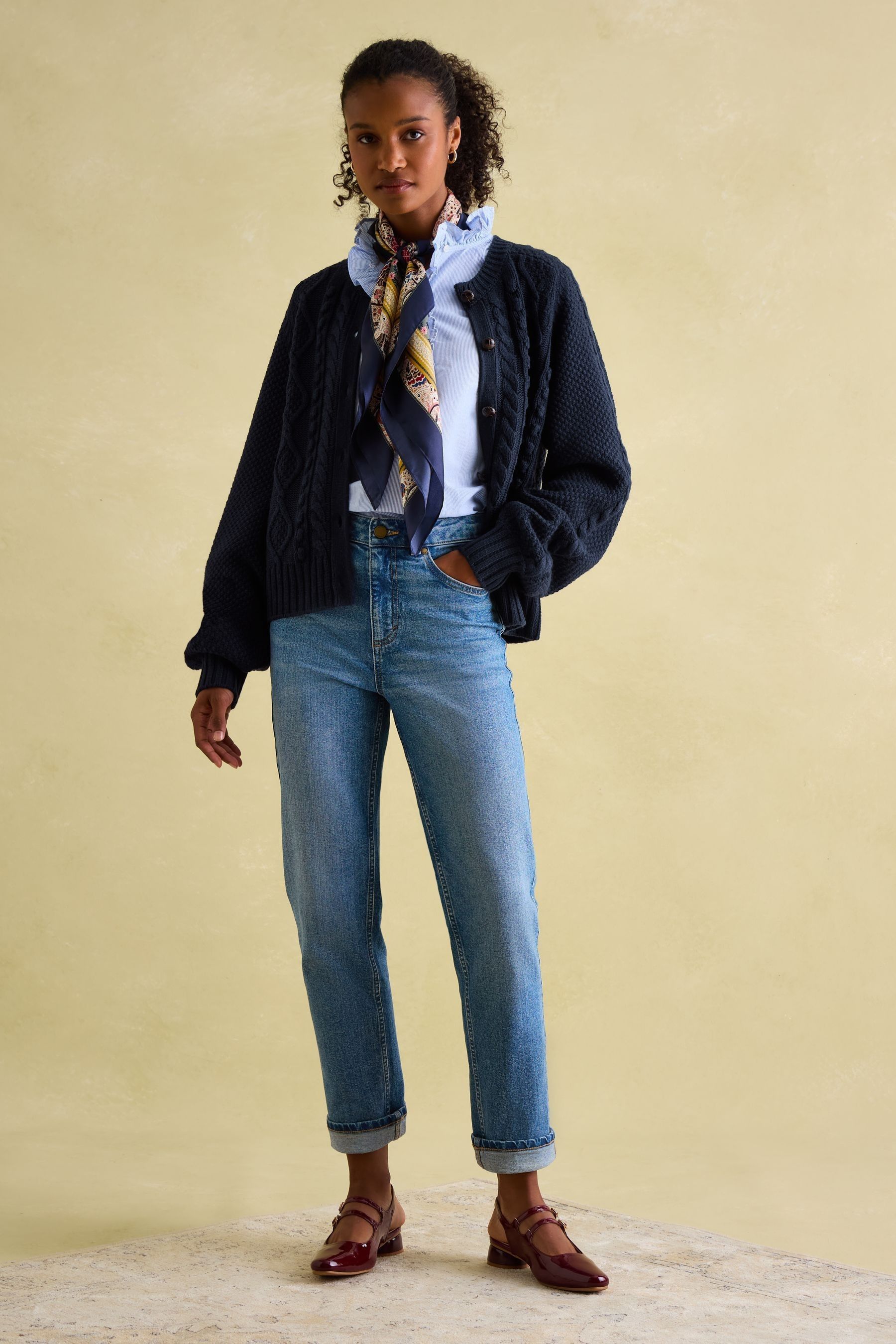 Joules navy cardigan top