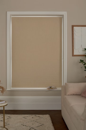 Natural Ready Made Textured Blackout Roller Blind