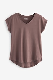 Neutral V-Neck 100% Cotton Rich Cap Sleeve T-Shirt - Image 5 of 6