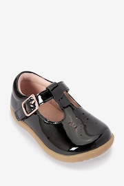 Black Patent Leather Standard Fit (F) First Walker T-Bar Shoes - Image 4 of 4